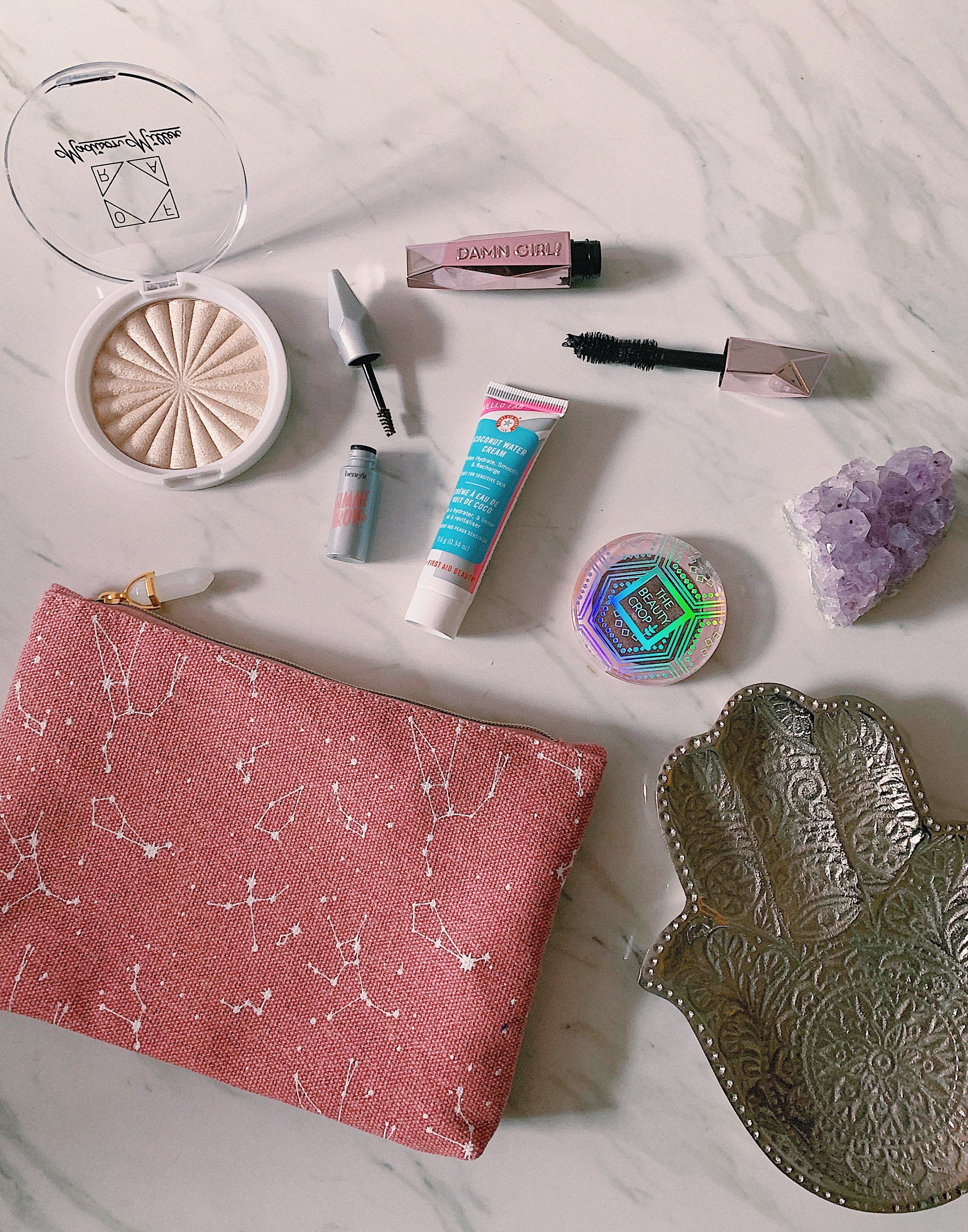 gif of different ipsy bags with various items