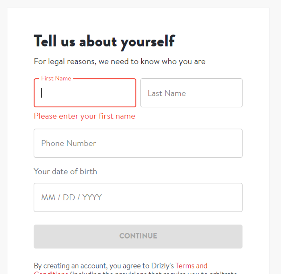 drizly website