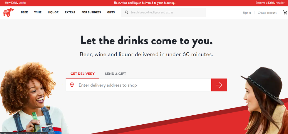 drizly website